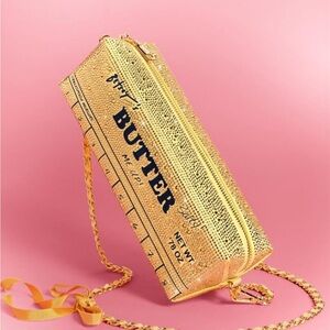 Betsey Johnson Gold Sequin Butter Bag